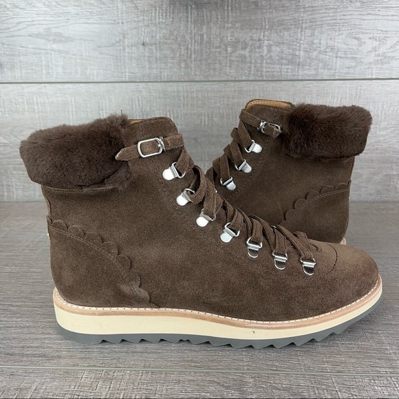 NWT kate spade size 10 maira suede hiking boot brown - Picture 1 of 13